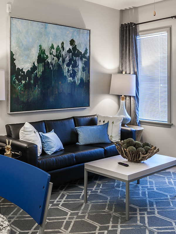 Furnished apartment living space